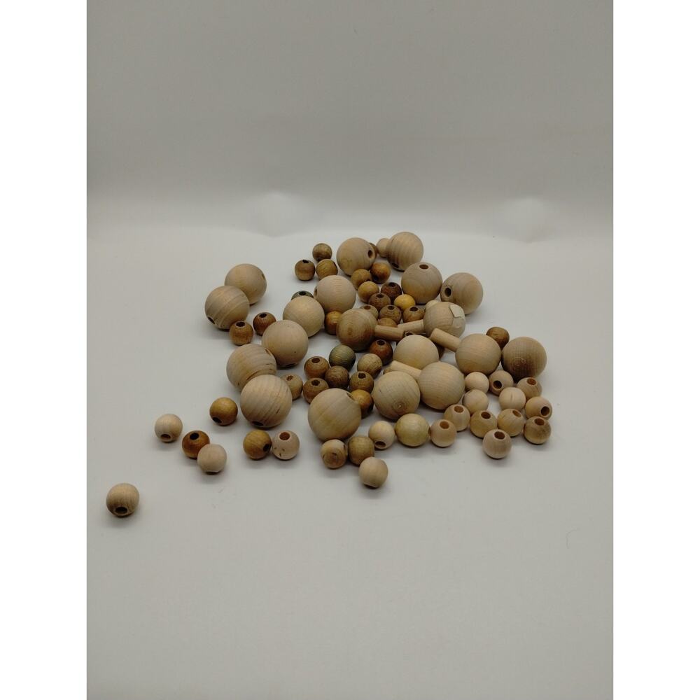 Balls - Spheres - Assorted Wood Craft Parts- Shapes Mix Diameters - Actual Lot
